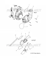 MOTORE, AIR INLET and OUTLET DUCTS