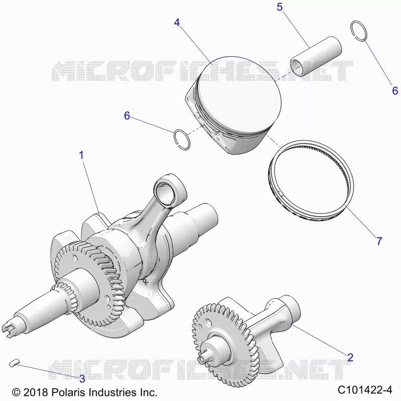 ENGINE, ALBERO MOTORE, PISTON AND BALANCE SHAFT