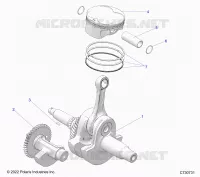 ENGINE, ALBERO MOTORE, PISTON AND BALANCE SHAFT