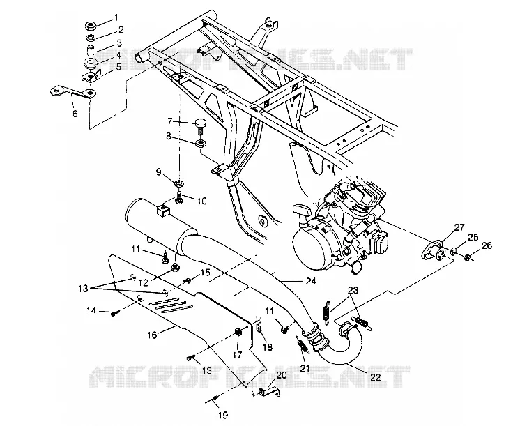 IMPIANTO DI SCARICO Sportsman 4x4 W948040 (4926842684A010)