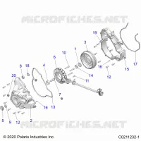 ENGINE, STATOR COVER AND FLYRUOTA