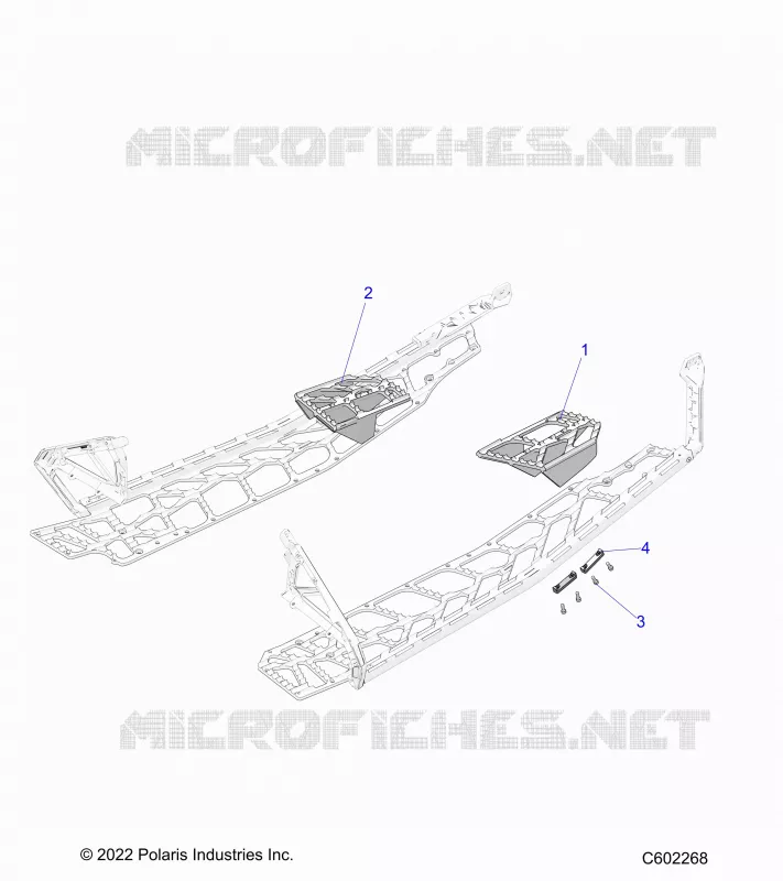 TELAIO, PASSENGER FOOTRESTS