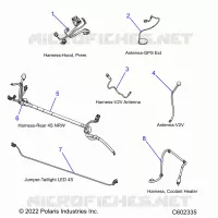 ELETTRICO, WIRE HARNESSES, HOOD/JUMPERS, GPS
