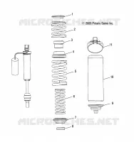 AMMORTIZZATORE POSTERIORE TRACK/SPRING ASSEMBLY