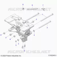 TRASMISSIONE, REAR GEARCASE MOUNTING