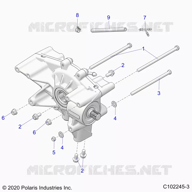 TRASMISSIONE, REAR GEARCASE MOUNTING