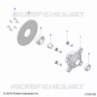 RUOTAS, FRONT HUB AND BRAKE DISK