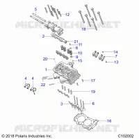 ENGINE, TESTA CILINDRO, CAM AND VALVES