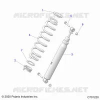 SUSPENSION, REAR SHOCK MONTAGGIO