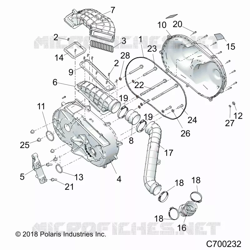 TRASMISSIONE, CLUTCH COVER AND DUCTING