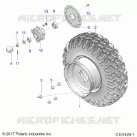 RUOTAS, FRONT TIRE AND BRAKE DISK