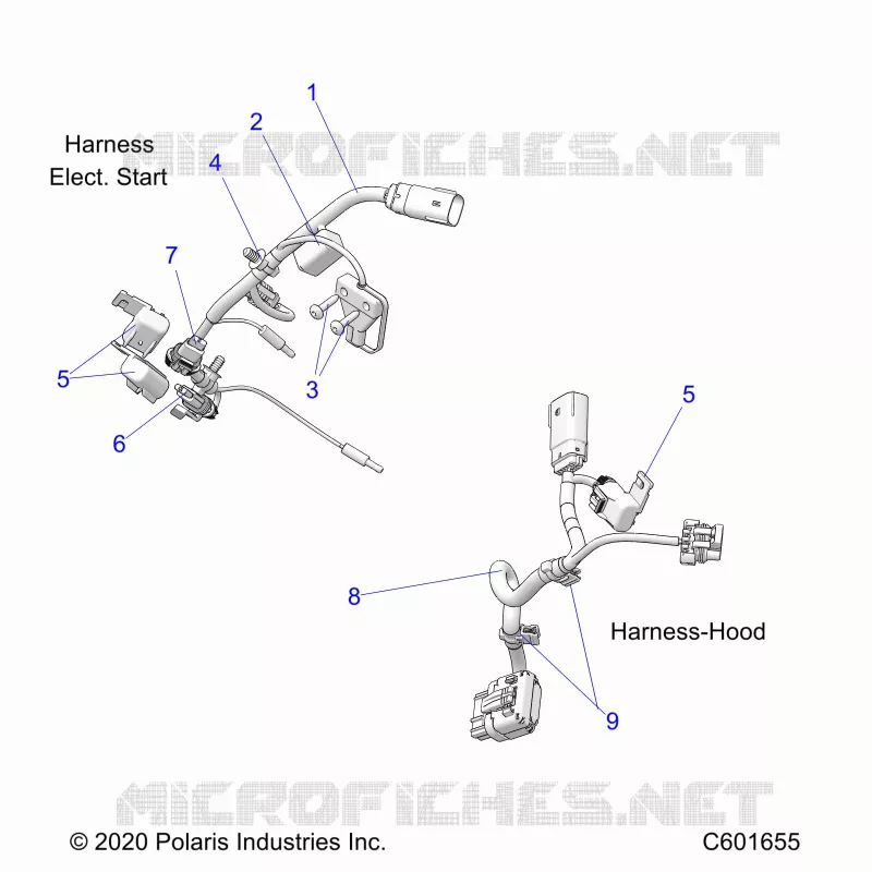 ELETTRICO, WIRE HARNESS, HOOD, ELEC. START