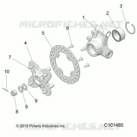 SOSPENSIONE POSTERIORE HUB AND BEARING CARRIER