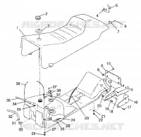 SEDILE   SERBATOIO DI GAS 700 XCR 0985678(A) and EUROPEAN 700 XCR E985678 (4943114311A006)