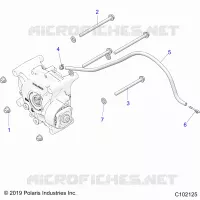 TRASMISSIONE, GEARCASE MOUNTING, REAR
