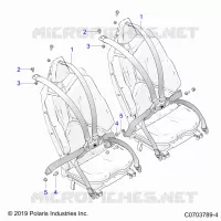 SEDE BELT MOUNTING, REAR, 6 POINT