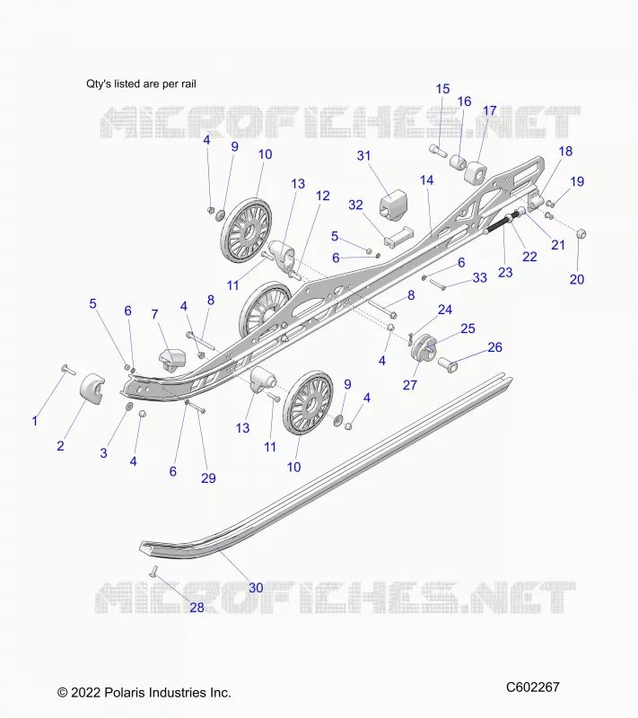 SUSPENSION, RAIL BEAM LH/RH