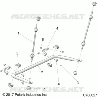 SUSPENSION, REAR BARRA DI STABILIZZAZIONE