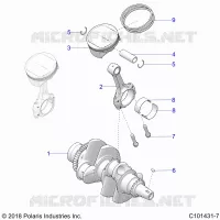 ENGINE, ALBERO MOTORE AND PISTON