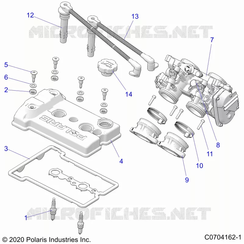ENGINE, THROTTLE BODY AND VALVOLA COPERTURA