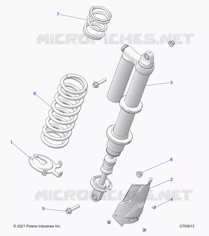 SUSPENSION, REAR SHOCK MONTAGGIO, STANDARD/PREMIUM
