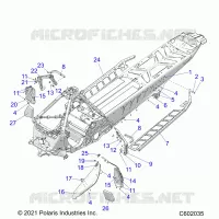 CHASSIS, PROTEZIONE FRIZIONE, FOOTRESTS, AND RUNNING BOARDS