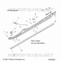 SUSPENSION, RAIL BEAMS, LH/RH