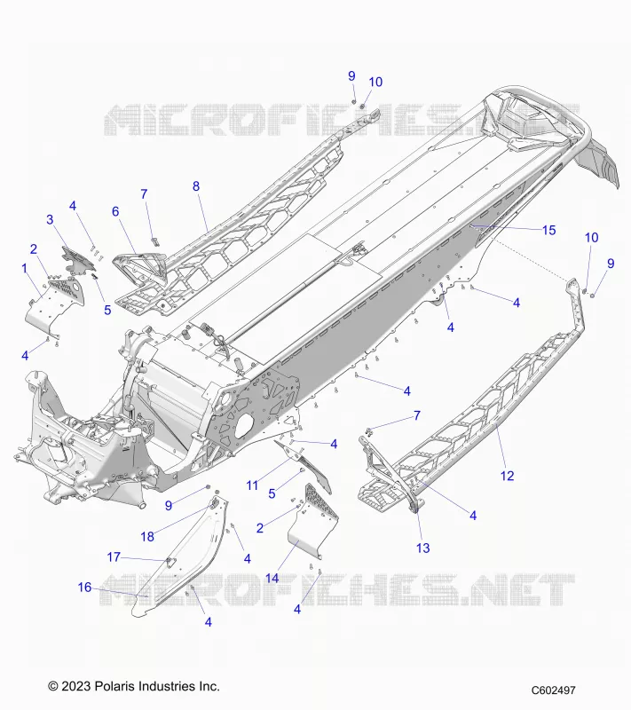 CHASSIS, PROTEZIONE FRIZIONE, FOOTRESTS, AND RUNNINGBOARDS