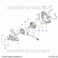 ENGINE, STATOR COVER AND FLYRUOTA