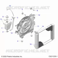 ENGINE, SISTEMA DI RAFFREDDAMENTO, RADIATOR, FAN &amp; OVERFLOW BOTTLE