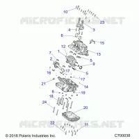 ENGINE, CRANKCASE AND ALBERO MOTORE
