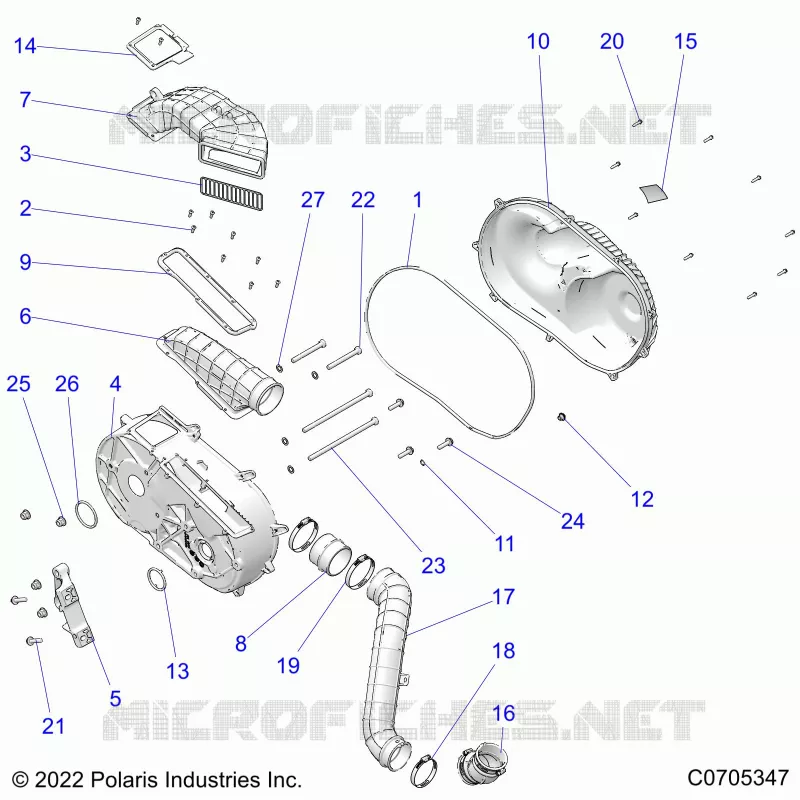 TRASMISSIONE, CLUTCH COVER AND DUCTING