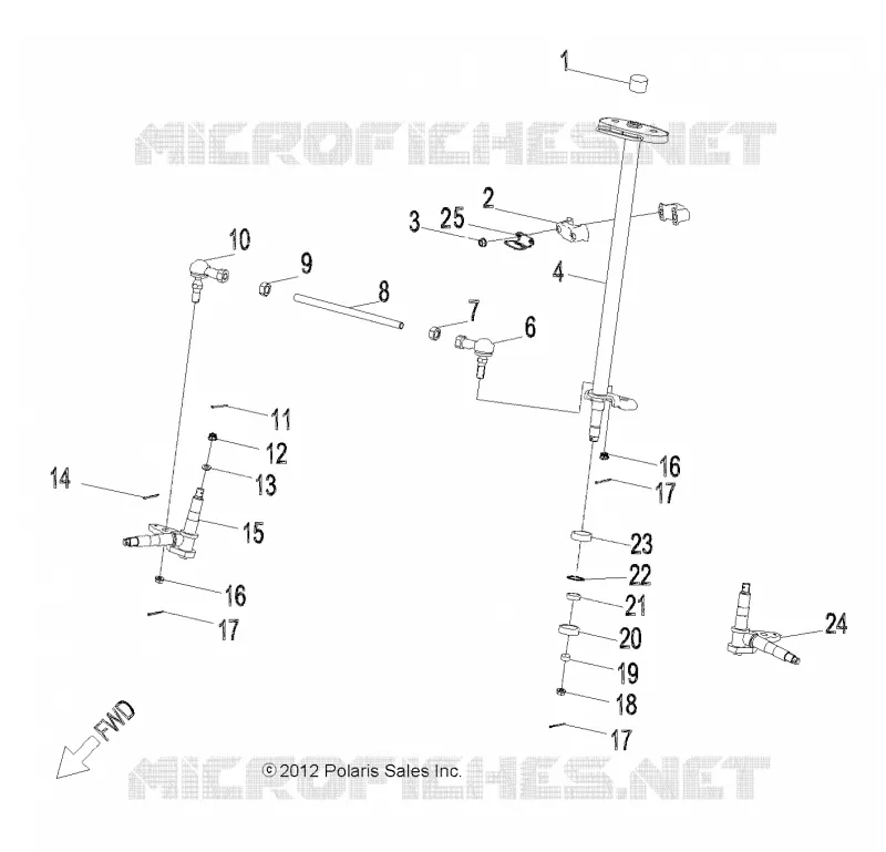 STERZO POST and TIE ROD ASM.