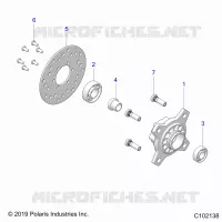RUOTAS, FRONT HUB AND BRAKE DISK