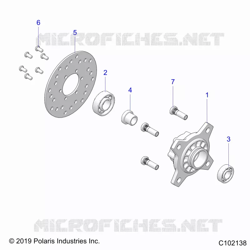 RUOTAS, FRONT HUB AND BRAKE DISK