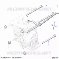 TRASMISSIONE, REAR GEARCASE, MOUNTING