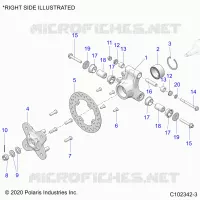 SOSPENSIONE POSTERIORE HUB, CARRIER AND BRAKE DISC
