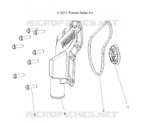 MOTORE, WATERPUMP IMPELLER AND COVER
