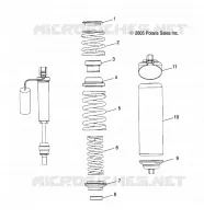 AMMORTIZZATORE POSTERIORE TRACK/SPRING ASSEMBLY
