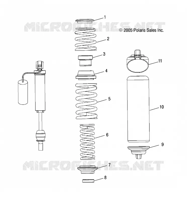 AMMORTIZZATORE POSTERIORE TRACK/SPRING ASSEMBLY