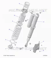 SUSPENSION, REAR SHOCK MONTAGGIO, DELUXE
