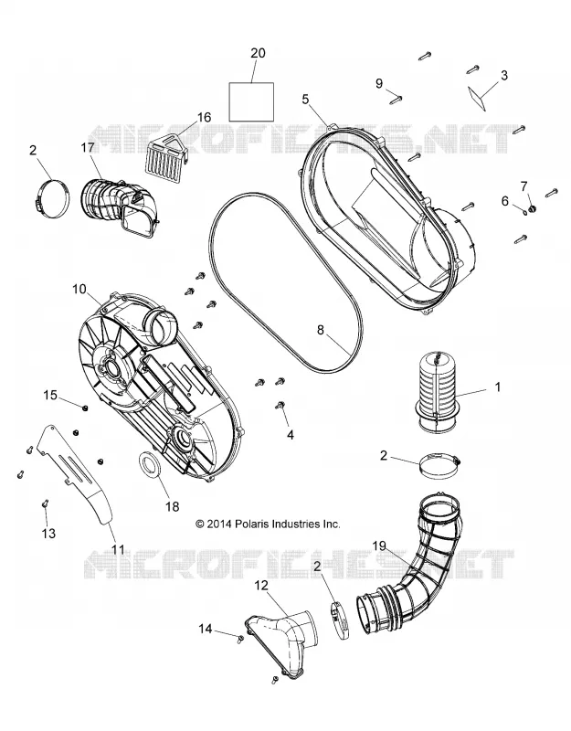 DRIVE TRAIN, COPERCHIO FRIZIONE AND DUCTING