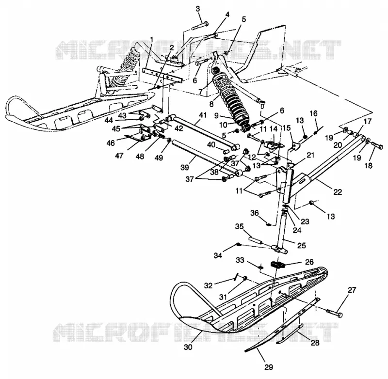 SOSPENSIONI ANTERIORI and SCIARE WIDETRAK LX 0982065 and EUROPEAN WIDETRAK LX E9820 (4943884388B001)
