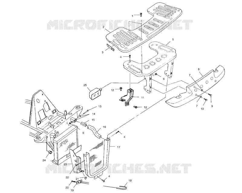 RACK ANTERIORE   PARAURTI MONTAGGIO