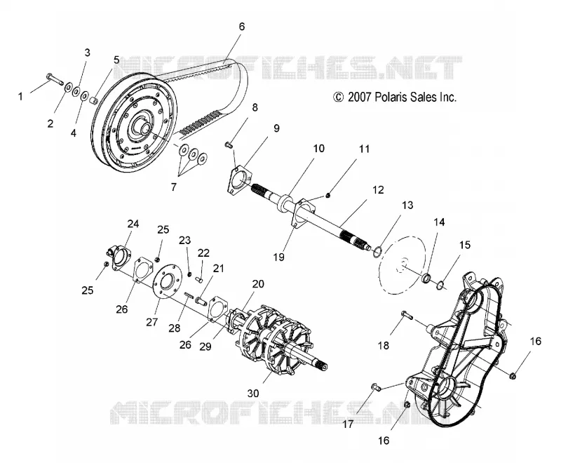 TRASMISSIONE, ALBERO DI TRASMISSIONE, JACKSHAFT and DRIVE BELT