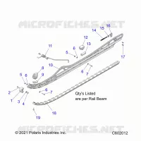 SUSPENSION, RAIL BEAMS, LH/RH
