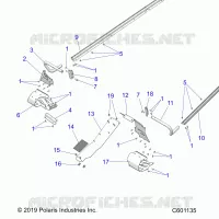 CHASSIS, PROTEZIONE FRIZIONE, FOOTRESTS, TUNNEL GRIPS