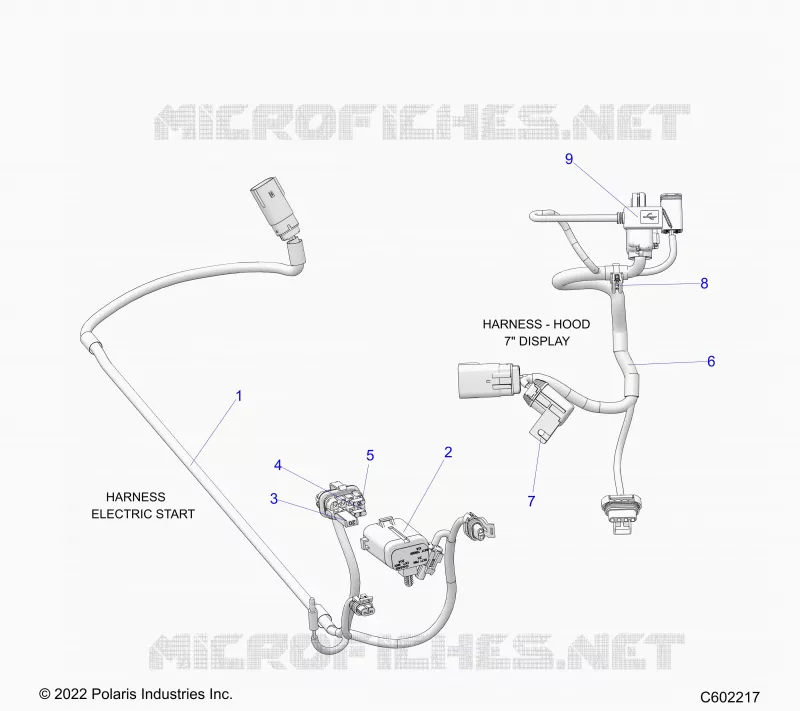ELETTRICO, WIRE HARNESS, HOOD, ELECTRIC START