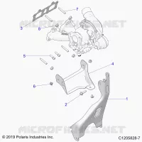 ENGINE, TURBO CHARGER MOUNTING