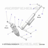 SUSPENSION, SHOCK MONTAGGIO, REAR SUSP.